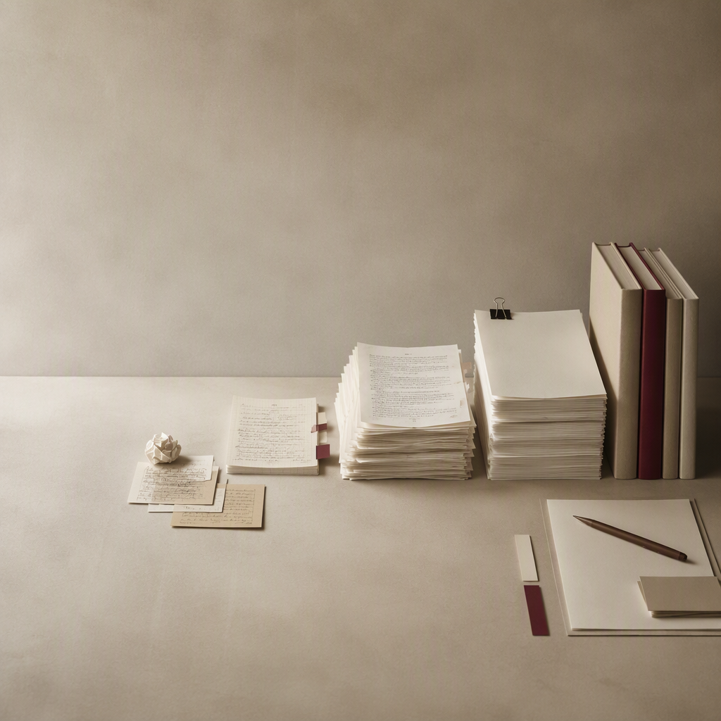 WriteCompass brand illustration - editorial workspace